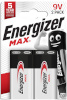 Energizer patarei Energizer Max Alkaline 9V CHP2