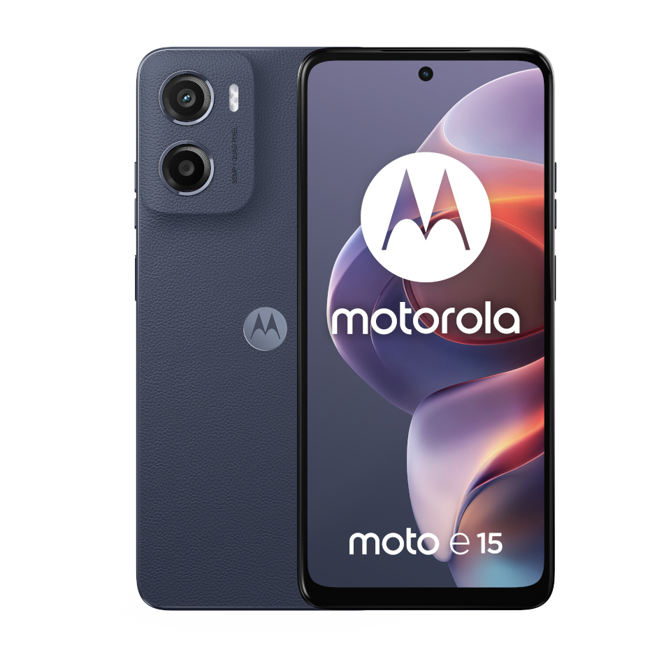 Motorola mobiiltelefon Moto e15 16.9cm 6.67" Dual SIM Android 14 Go edition 4G USB Type-C 2GB 64GB 5200mAh sinine