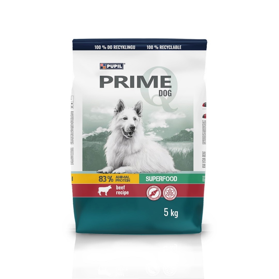 Pupil kuivtoit koerale Prime Rich in Beef with Vegetables, 5kg