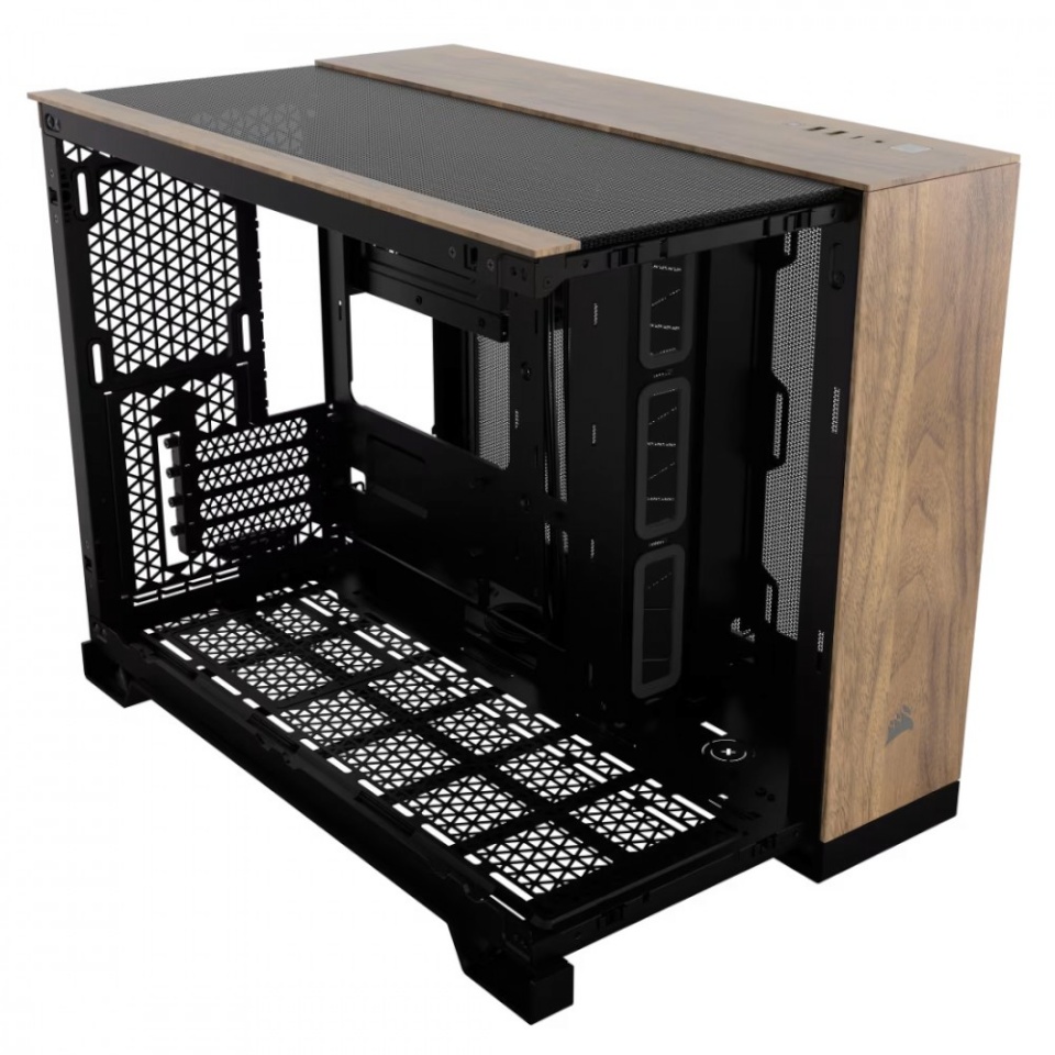 Corsair korpus mATX 2500X (Tempered Glass) must/Walnut Wood
