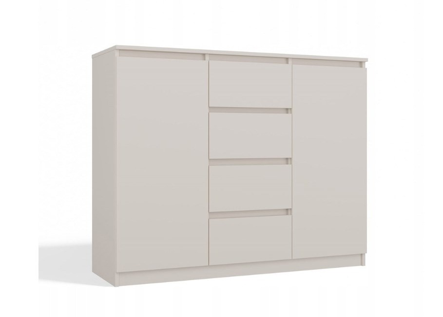 Top E Shop kummut CHEST OF DRAWERS WITH 2 DOORS AND 4 DRAWERS, CASHMERE COLOUR