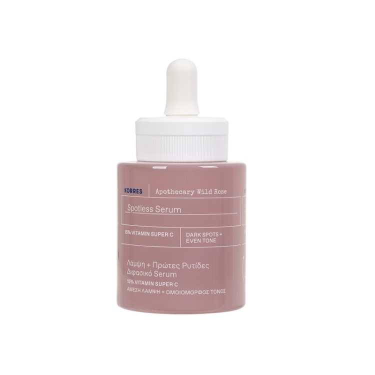 Korres näoseerum Apothecary Wild Rose Spotless Serum 30ml, naistele