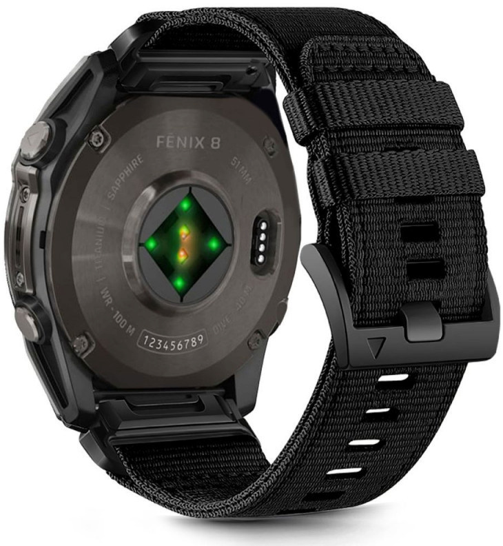 Tech-Protect kellarihm Nylon Classic Garmin fenix 5X/5X Plus/6X/6X Pro/7X/8 51mm must