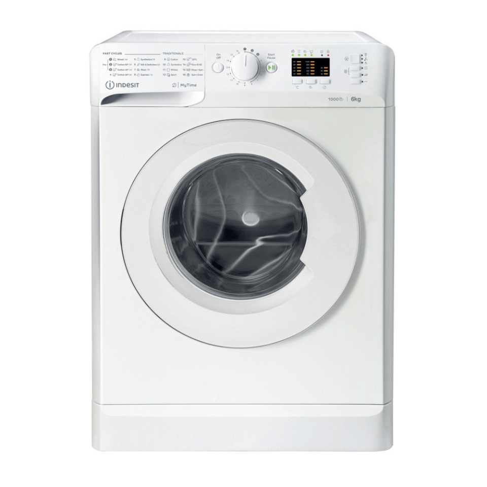 Indesit pesumasin MTWSA61053WEE Washing Machine, 6kg, D, valge