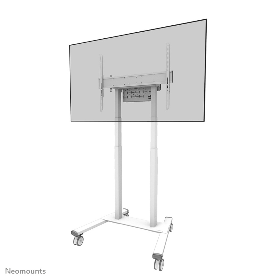 NeoMounts MOVE Lift FL55-875WH1 TV trolley - 55-100" - max 110 kg - motorised h 111,3-176,3 cm (35mm/sec) - VESA 100x100-800x600 - lockable