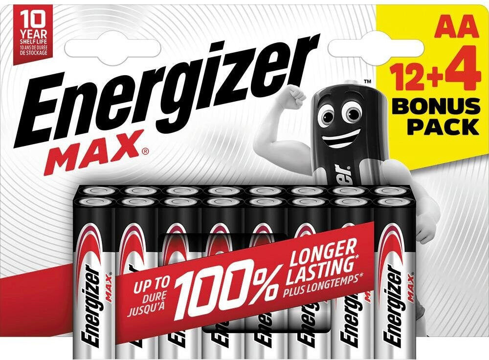 Energizer patarei Energizer Max Alkaline AA CHP16 12+4
