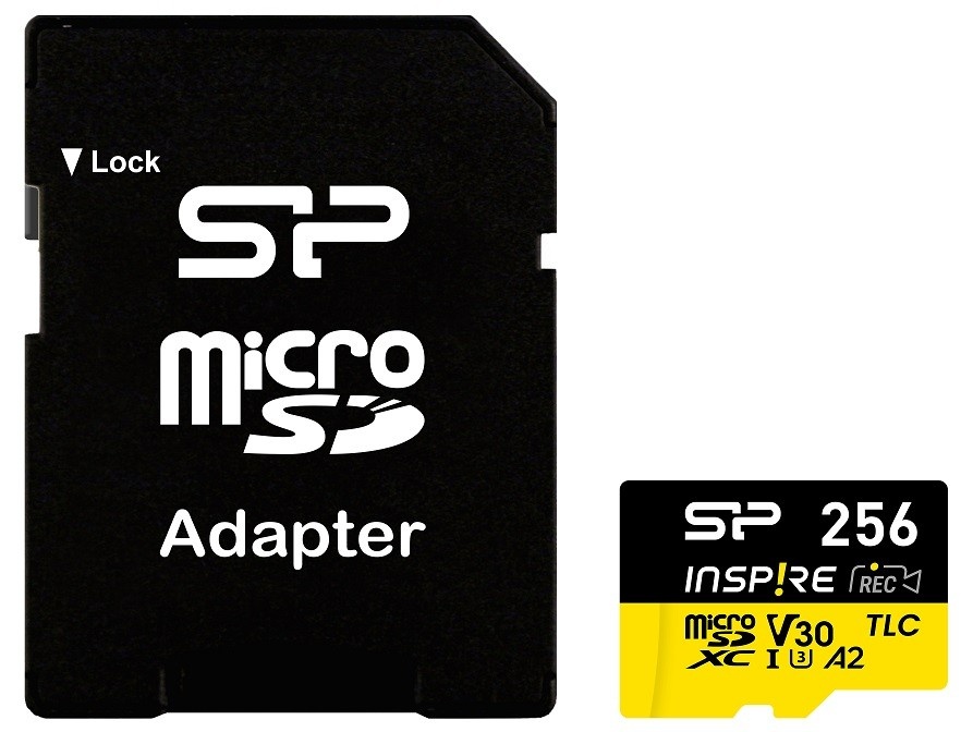 Silicon Power mälukaart microSDXC Inspire 256GB UHS-I U3 A2 V30 4K TLC