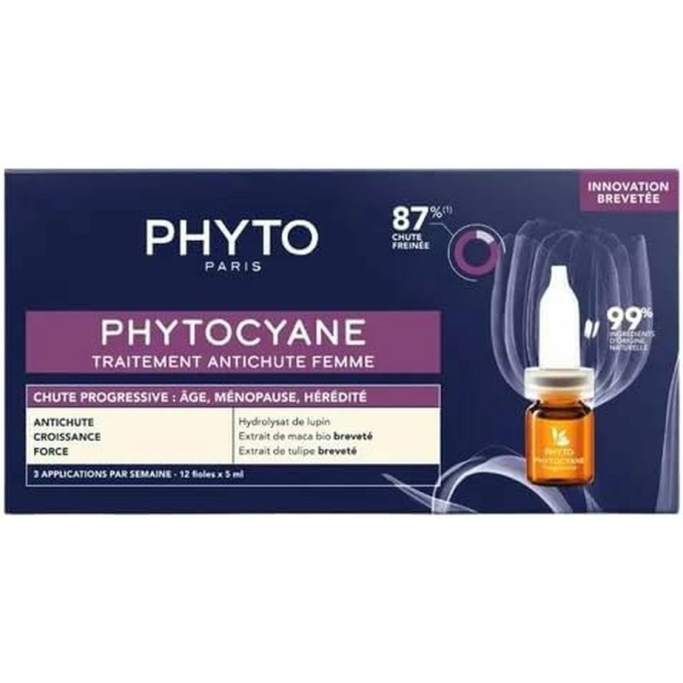 Phyto Paris Soengukomplekt Phytocyane Tratamiento Anticaída Reacción Mujer Lote 2-osaline