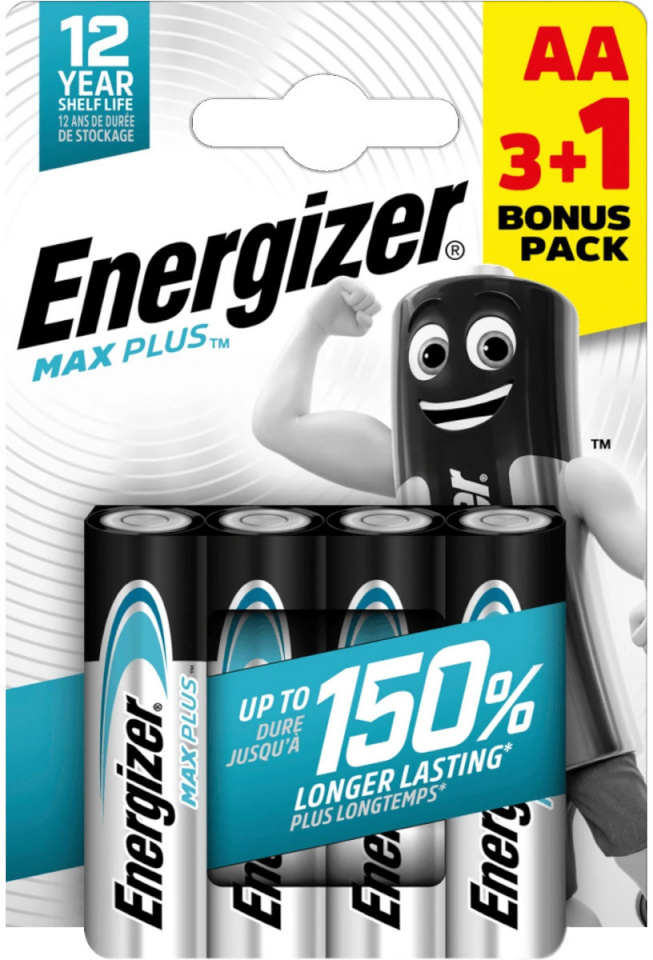 Energizer patarei Energizer Max Plus Alkaline AA CHP4 3+1