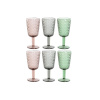 Home ESPRIT klaaside komplekt must punane roheline Kristall 285ml (6tk)