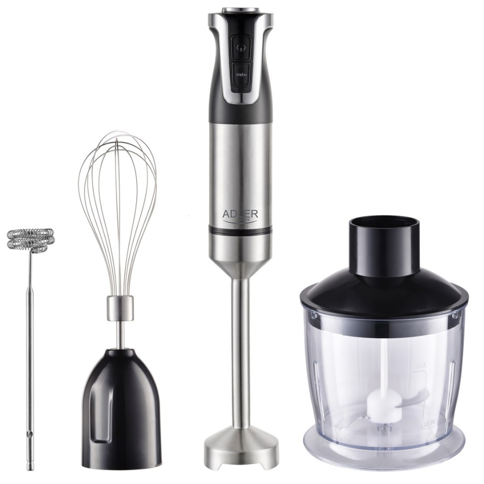 Adler saumikser AD 4627 Hand Blender Set, roostevaba teras/must