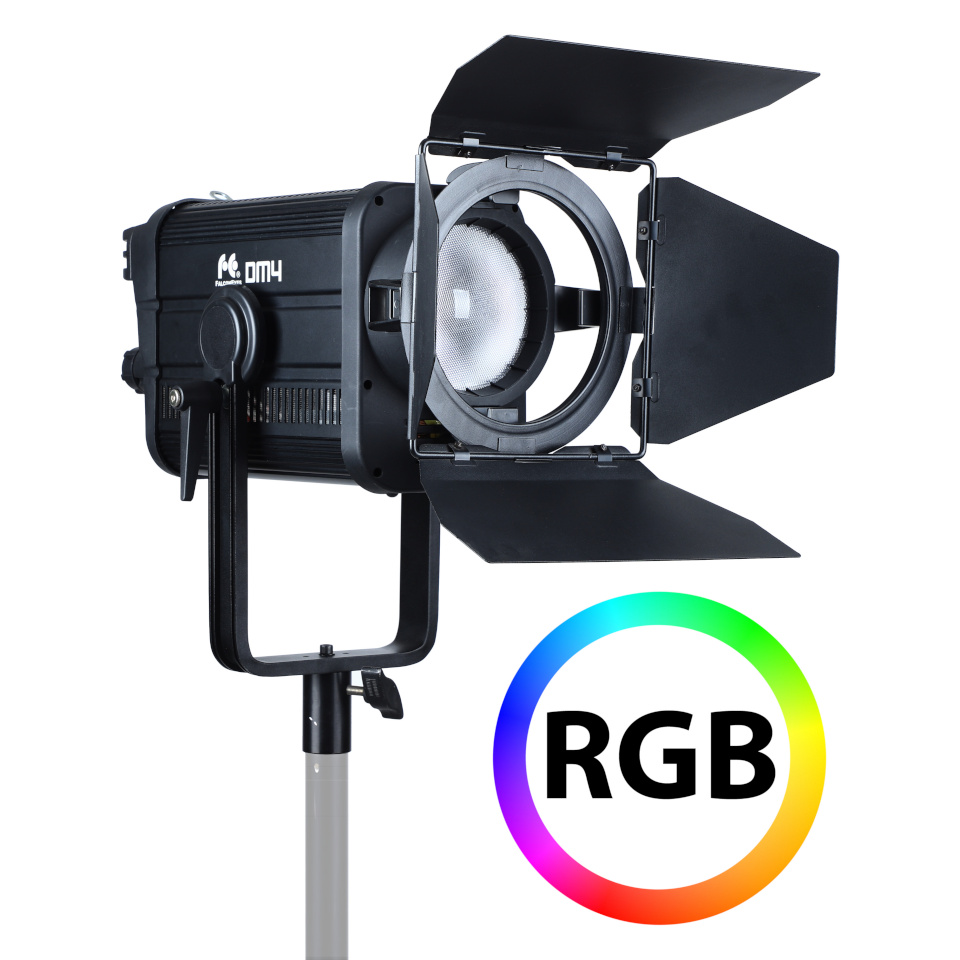 Falcon Eyes stuudiovalgus RGB LED Fresnel Spot Dimmable DM4 400W