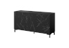 Cama Meble puhvetkapp MARMO 3D chest 150x45x80,5cm matte must/marble must