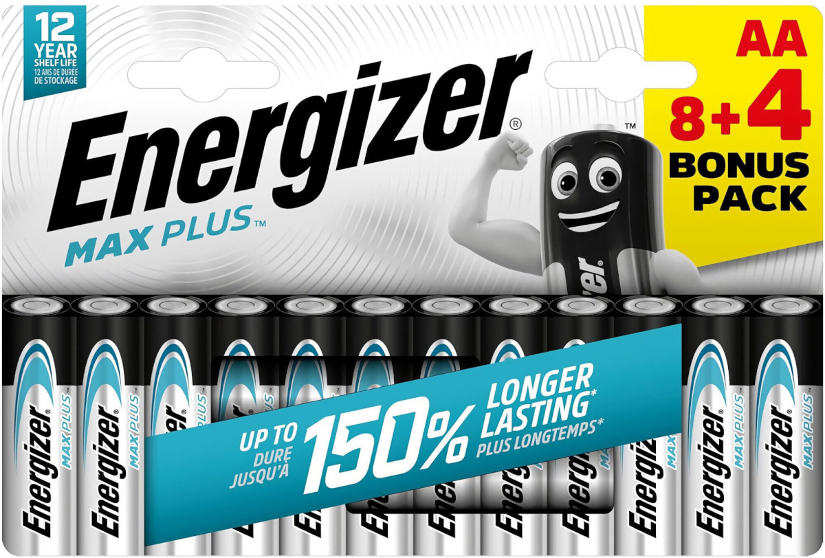 Energizer patarei Energizer Max Plus Alkaline AA CHP12 8+4