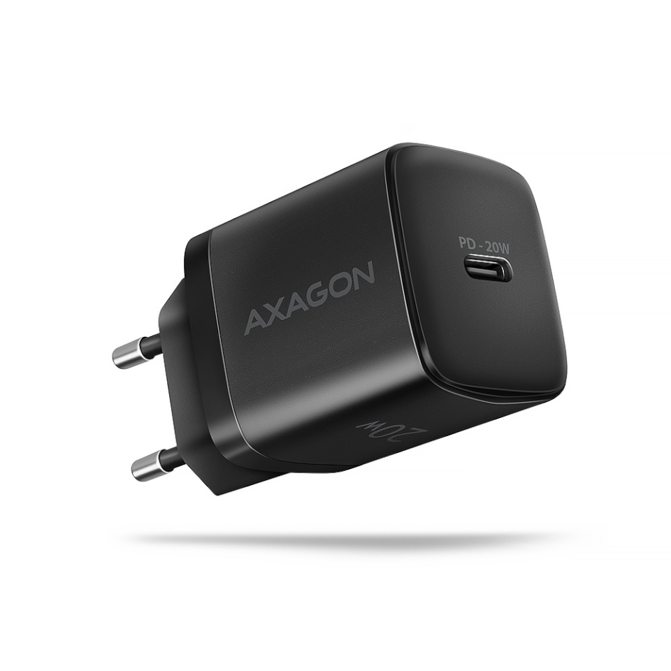 AXAGON ACU-PD20 Wall charger 20W, 1x port USB-C, PD3.0/PPS/QC4+/AFC/Apple, must