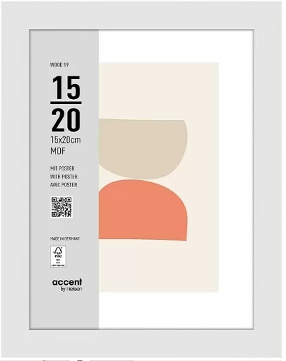Nielsen Design pildiraam Photo Frame Wooden 3217202 Wood 19 valge 15x20 cm