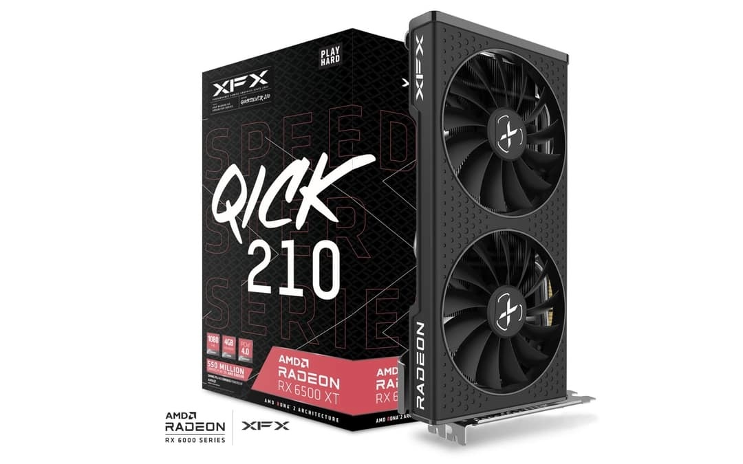 XFX videokaart AMD Radeon RX 6500 Speedstar QICK 210 4GB GDDR6, RX-65XT4DBDQ