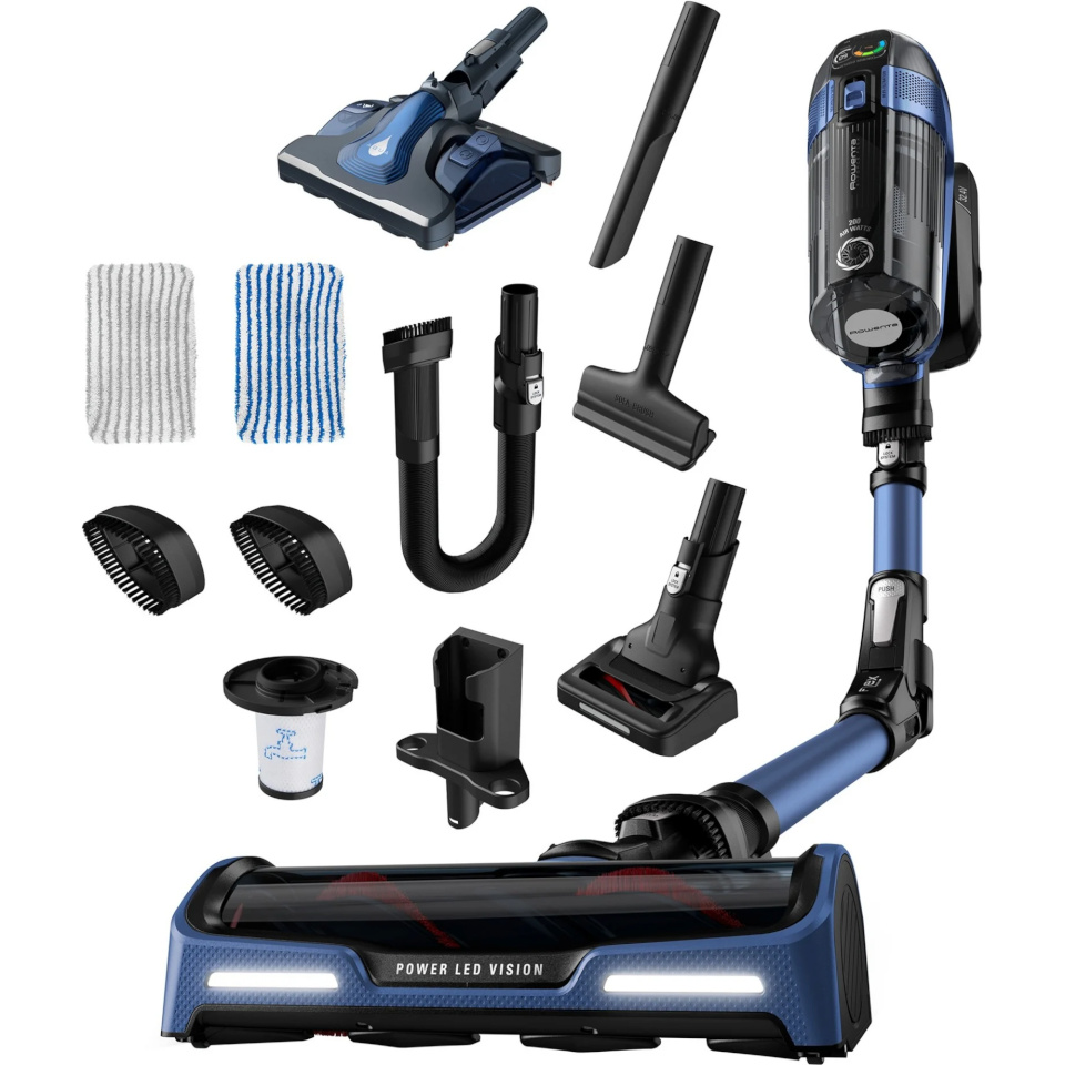 Rowenta varstolmuimeja X-Force Flex 14.60 Aqua RH99C0 Stick Vacuum Cleaner, must/sinine