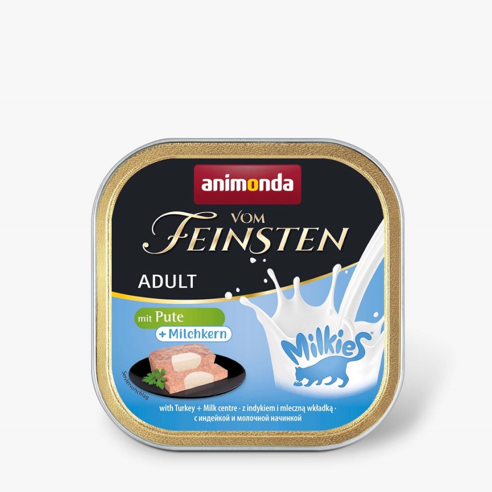 Animonda kassitoit Vom Feinsten Adult Milkies with Turkey and Milky Filling, 100g