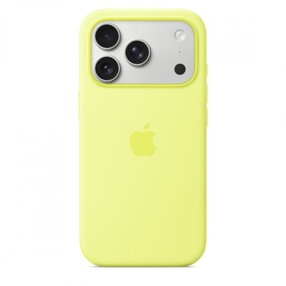 Apple kaitsekest iPhone 17 Pro Silicone Case with MagSafe - Neon Yello