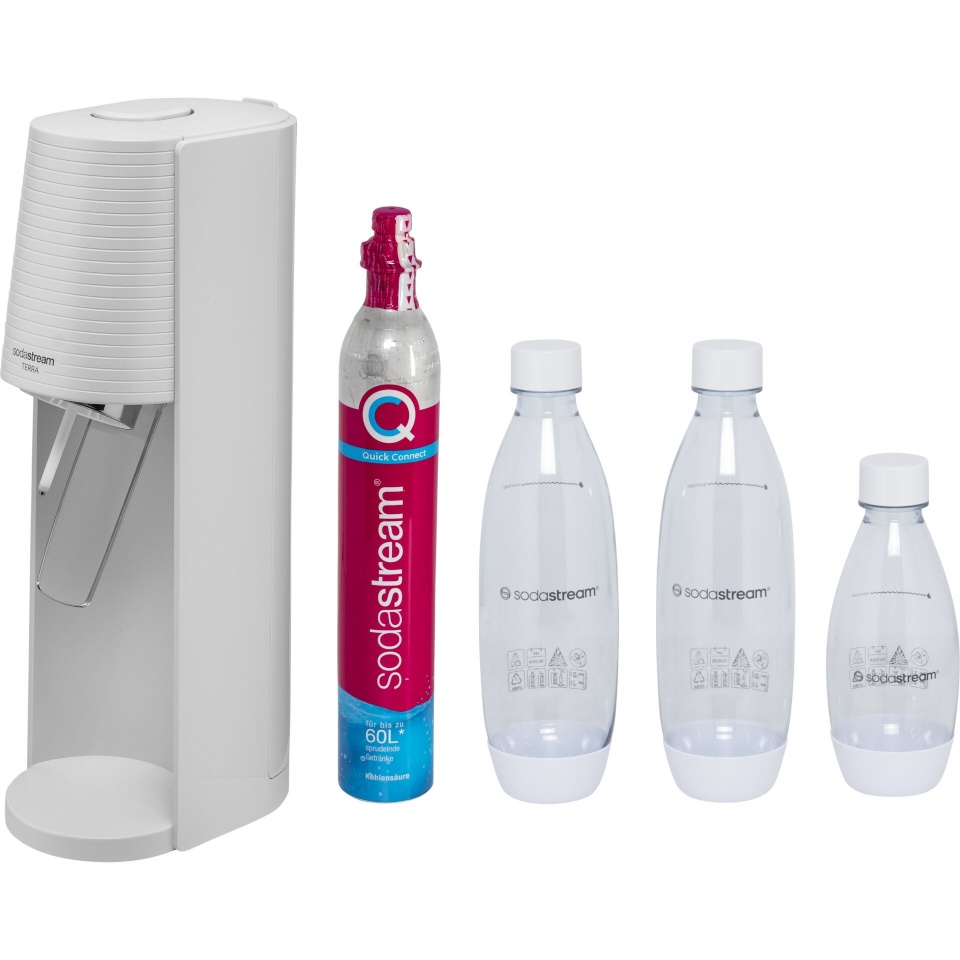 SodaStream karboniseerija Terra valge Value Pack x3