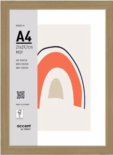 Nielsen Design pildiraam Photo Frame Wooden 3221204 Wood 19 Natural 21x29.7 cm