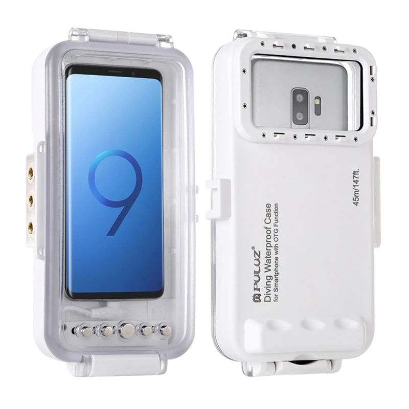 Puluz Waterproof Case (45m) for USB-C Smartphones for Underwater Photos and Videos (valge)