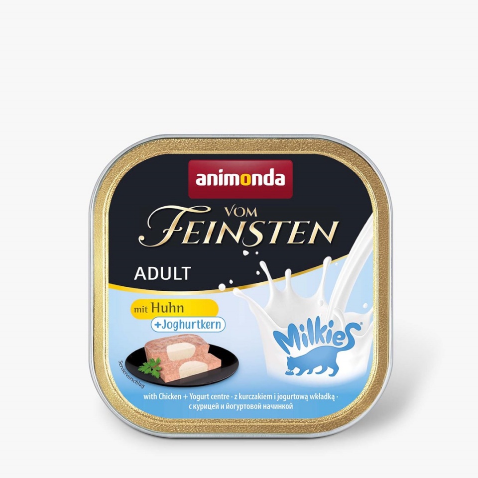Animonda kassitoit Vom Feinsten Adult Milkies with Chicken and Yogurt Filling, 100g