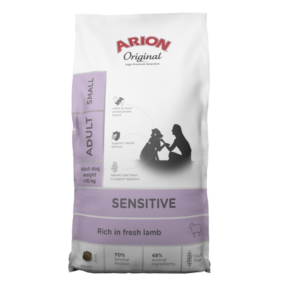 Arion kuivtoit koerale Original Sensitive Small Lamb Mono, 7kg