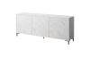 Cama Meble puhvetkapp MARMO 3D chest 200x45x80,5cm valge matt/marble valge
