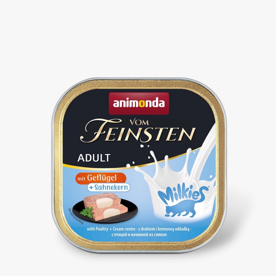 Animonda kassitoit Vom Feinsten Adult Milkies with Poultry and Creamy Filling, 100g