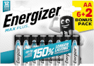Energizer patarei Energizer Max Plus Alkaline AA CHP8 6+2