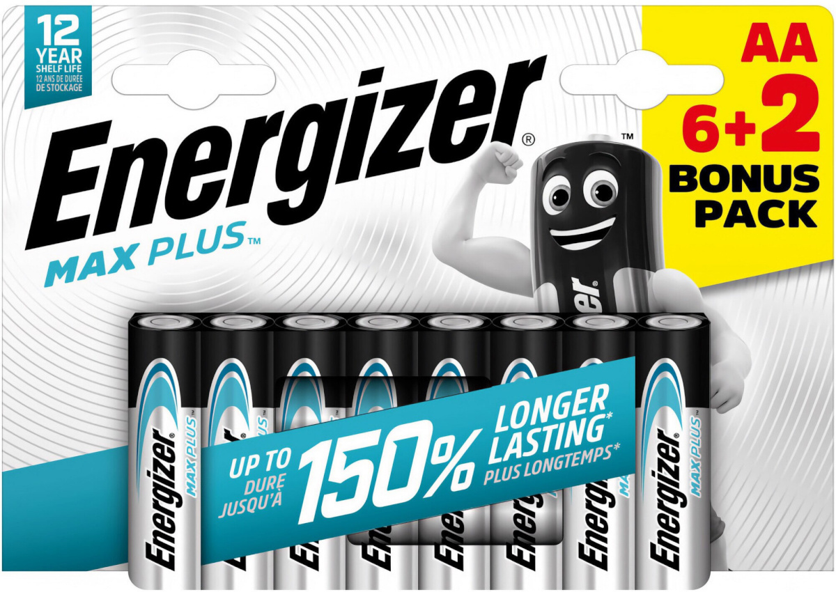 Energizer patarei Energizer Max Plus Alkaline AA CHP8 6+2