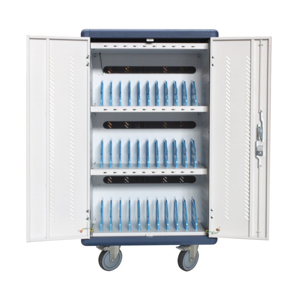 Techly I-CABINET-30DUTY portable device management cart/cabinet valge, sinine