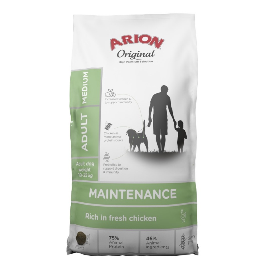 Arion kuivtoit koerale Original Medium Maintenance Chicken, 12kg