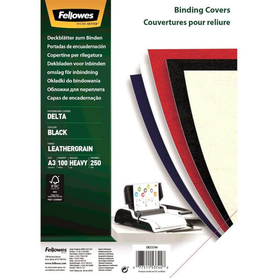 Fellowes Binding Covers Delta 100tk must A3 Papp