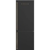 Smeg külmik FA8005RAO6 Colonial, 195cm, 344/137 l, 36dB, elektrooniline juhtimine, NoForst, vasak, antratsiit/messing