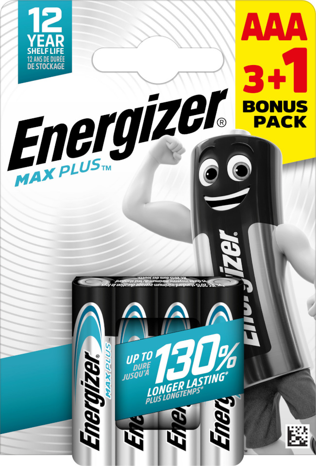 Energizer patarei Energizer Max Plus Alkaline AAA CHP4 3+1
