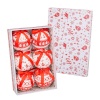 BGB Christmas Kuuseehted HO-HO valge punane Paber Polyfoam 7,5 x 7,5 x 7,5 cm (6 Ühikut)