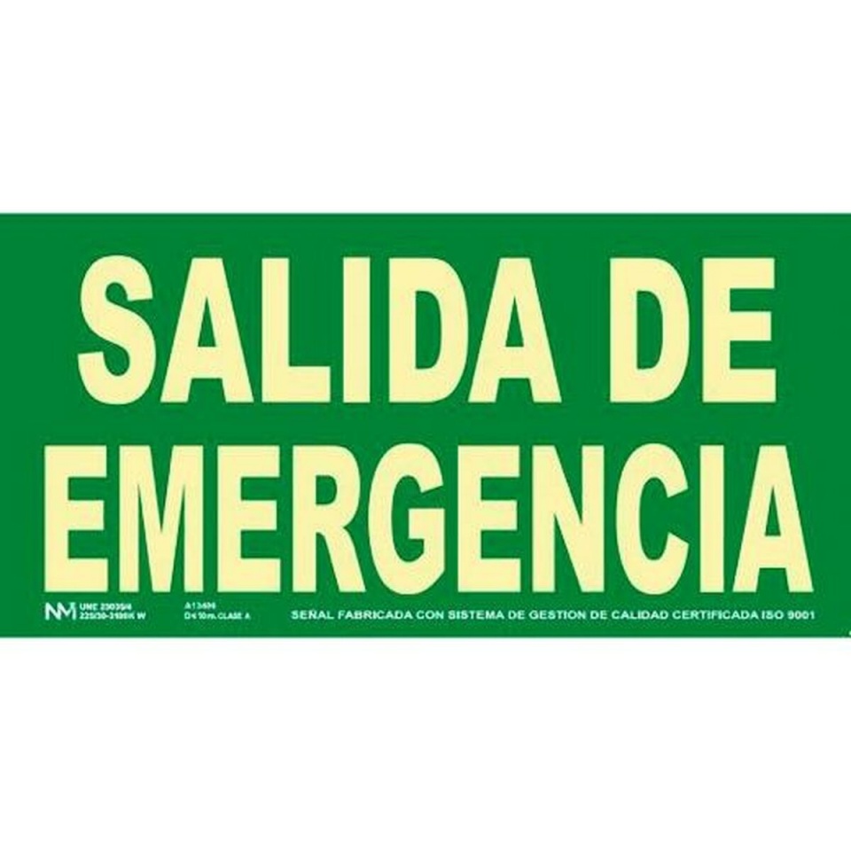 Archivo 2000 Märk "SALIDA DE EMERGENCIA" PVC 32x16cm
