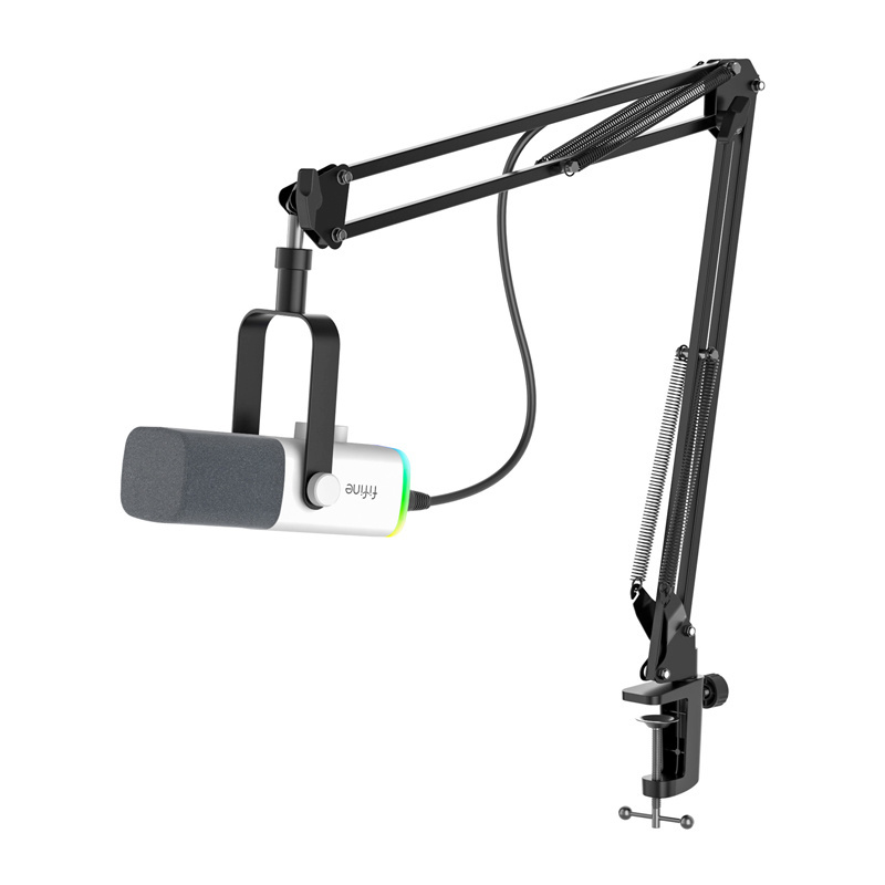Fifine AM8TW gaming microphone with boom arm (valge)