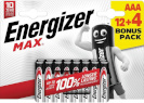 Energizer patarei Energizer Max Alkaline AAA CHP16 12+4
