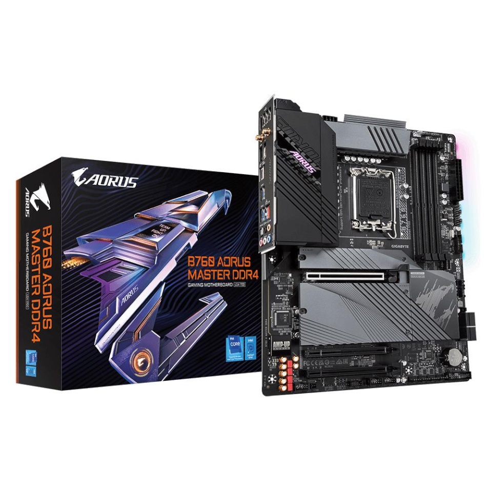 Gigabyte emaplaat B760 A MASTER DDR4, Intel, LGA1700, DDR4, ATX