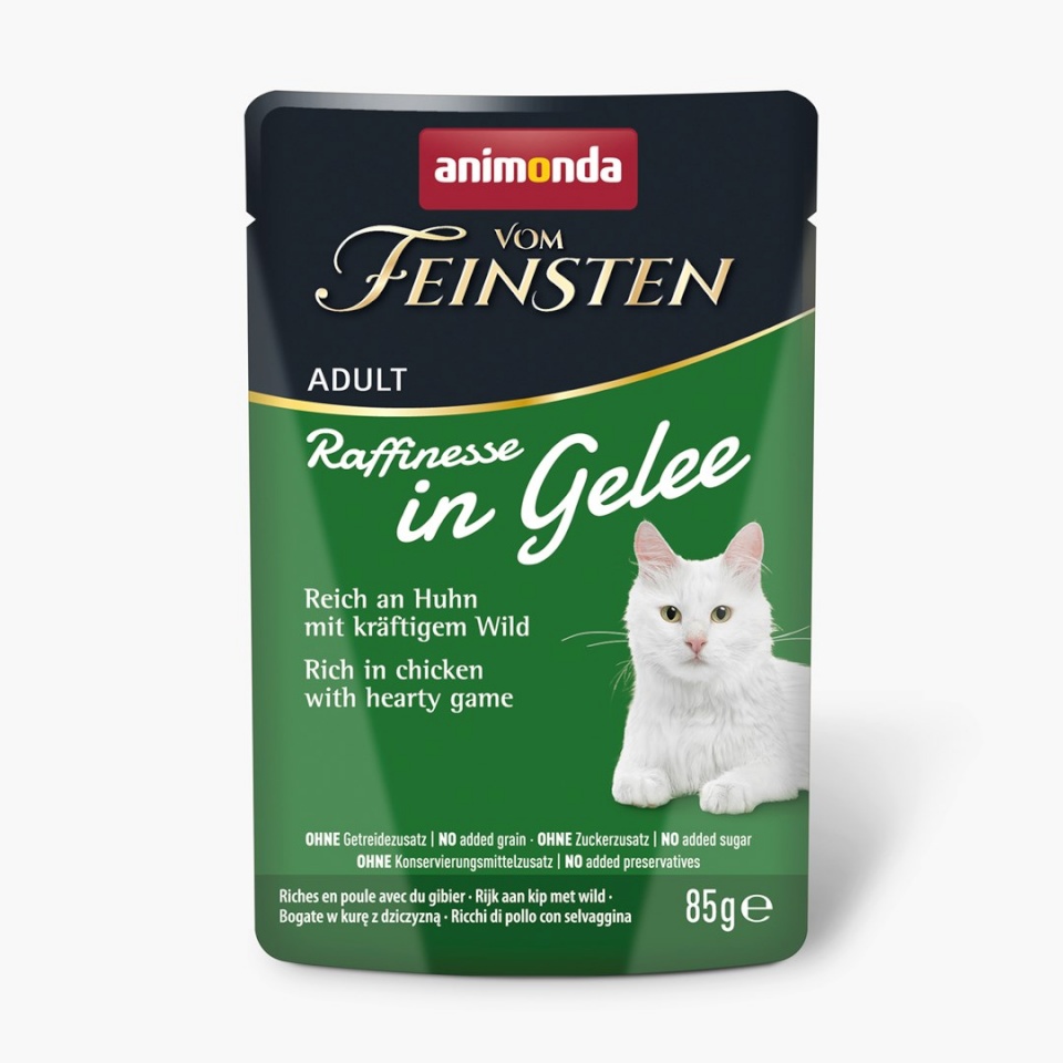 Animonda kassitoit Vom Feinsten Adult Raffinesse in Jelly Rich in Chicken with Game, 85g