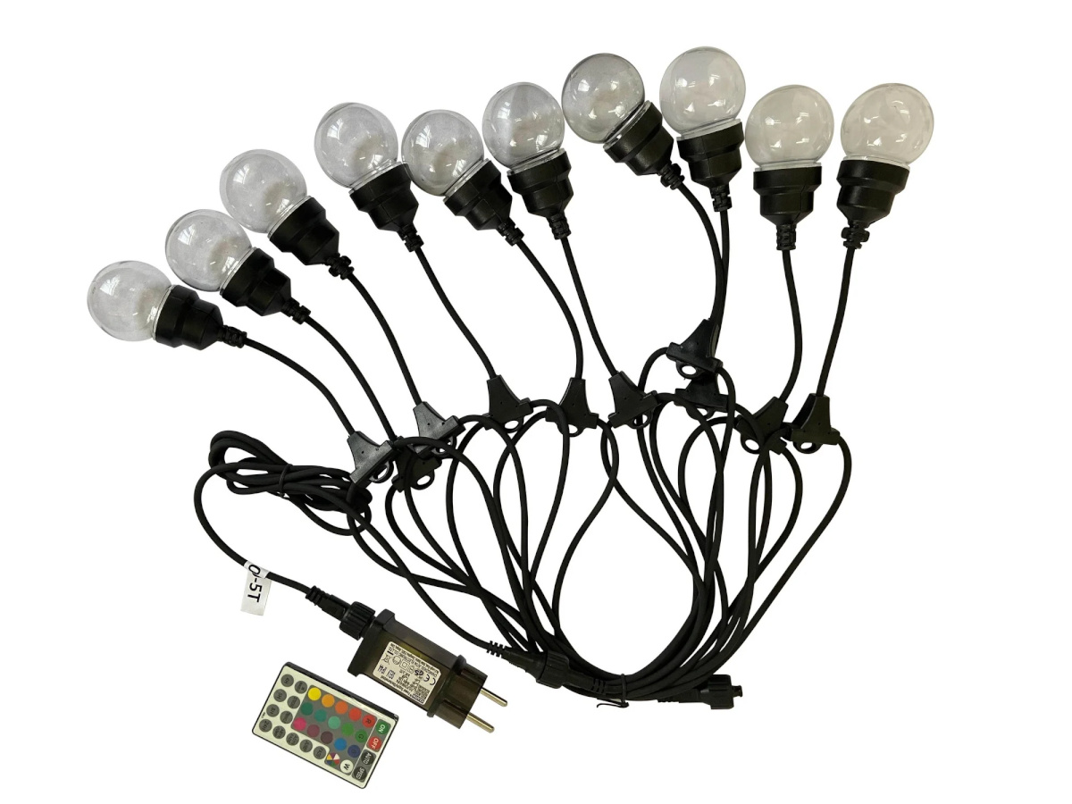 Domoletti valguskett LED lamp Decorative Outdoor Garland, RGB, 2700K IP44, 8m