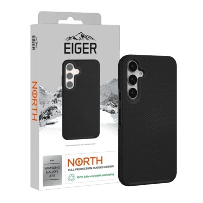 Eiger kaitsekest North Case Galaxy A55 must