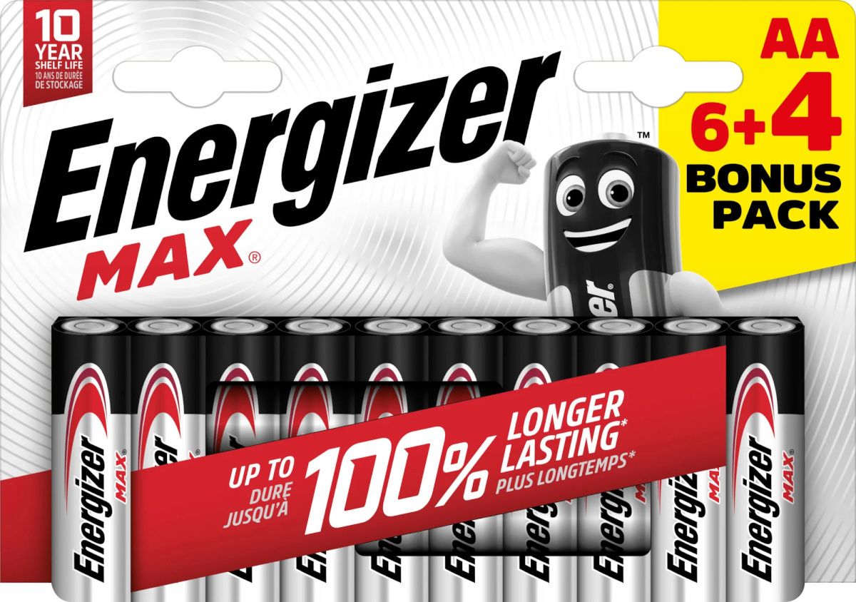 Energizer patarei Energizer Max Alkaline AA CHP10 6+4