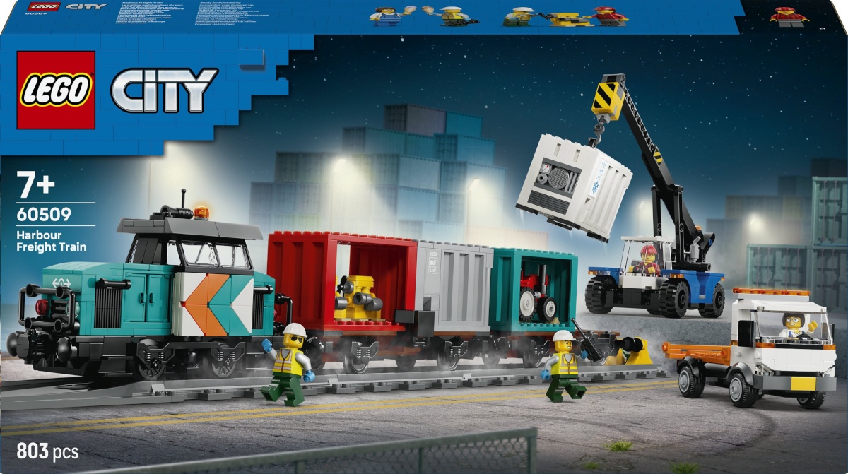 LEGO City Trains 60509 - kaubarong, kraana ja veoauto