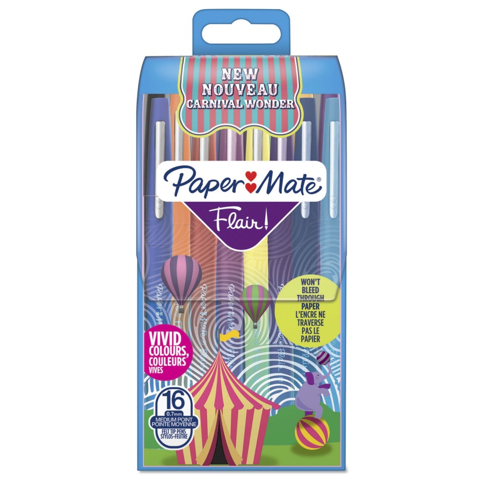 Paper Mate viltpliiatsid 1x16 Flair Felt Tip Pen Carnival Wonder M