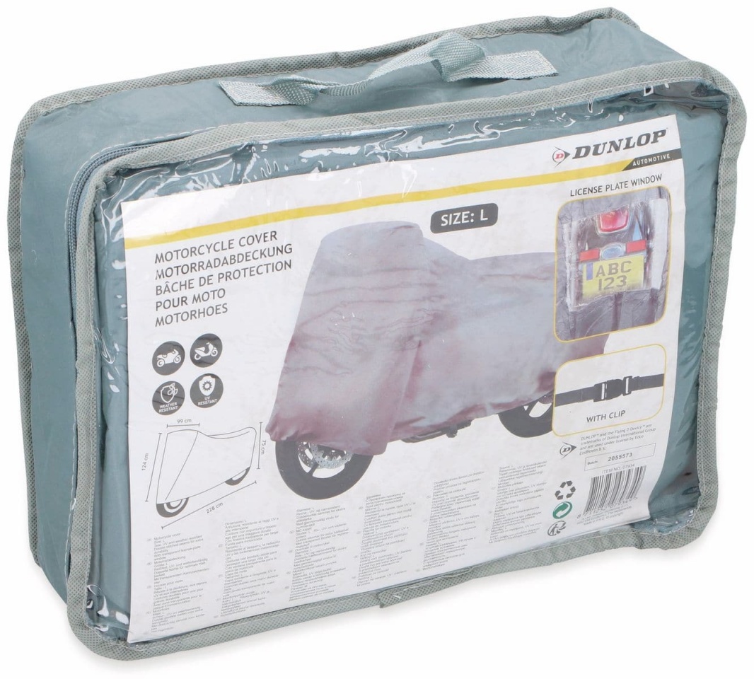 Dunlop motorratta kate Motor Bike Universal Cover, Size L, 228x99x124/75 cm